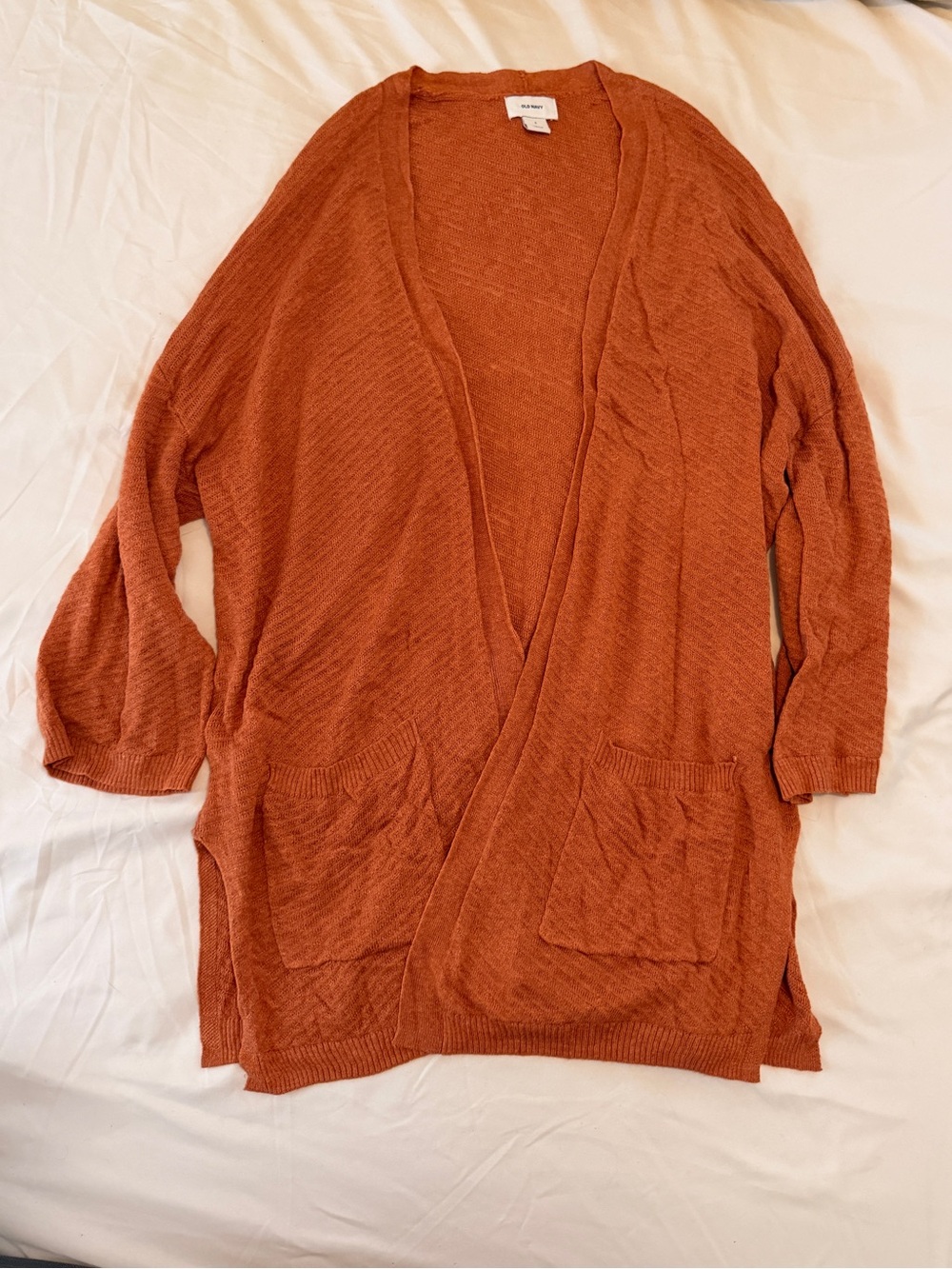 Lightweight Rust Orange Cardigan - Picture 6 of 6